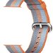 Curea iUni compatibila cu Apple Watch 1/2/3/4/5/6/7, 44mm, Nylon, Woven Strap, Orange/Blue